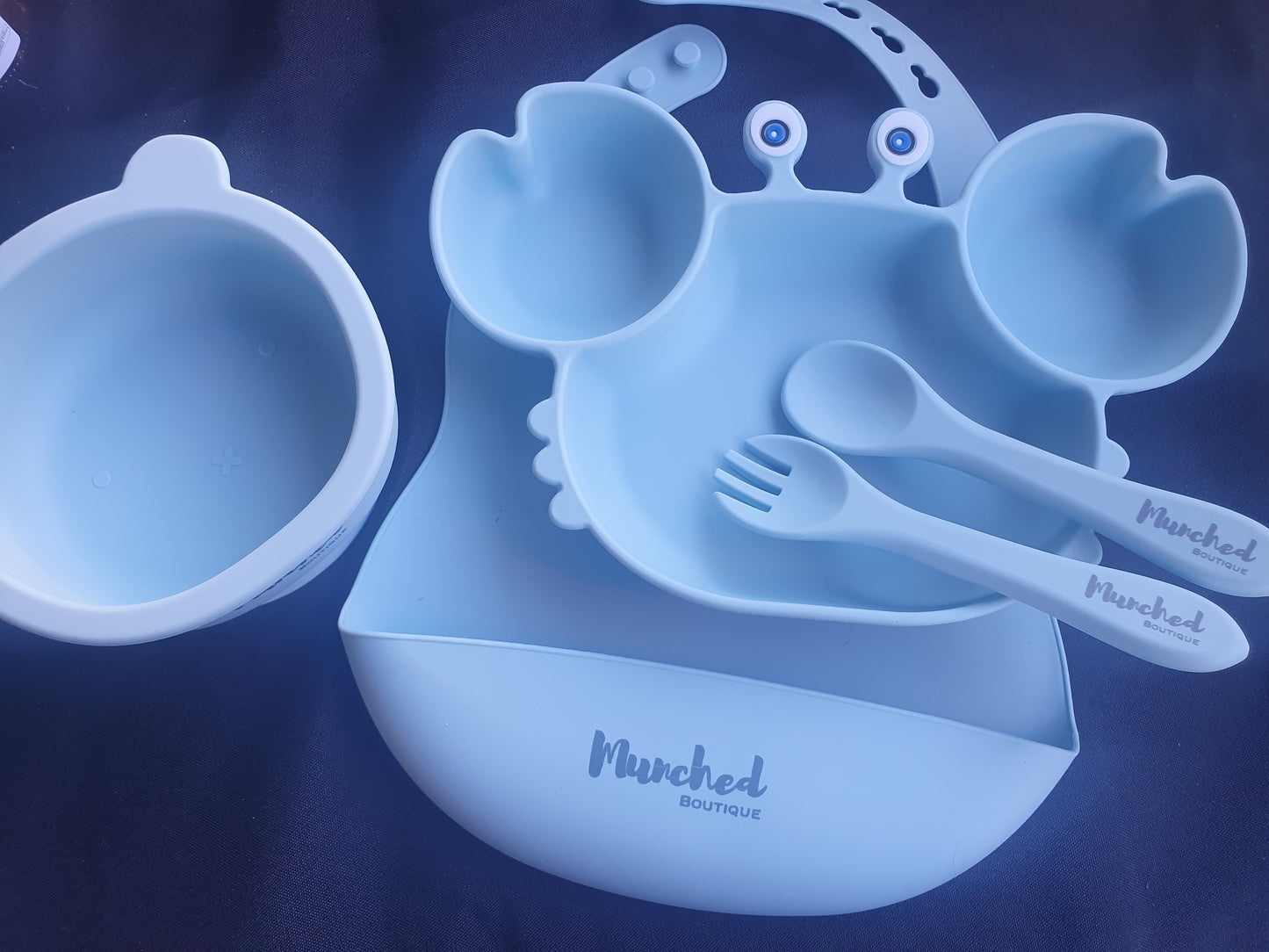 Silicone Toddler and Baby Feeding set - Baby Blue