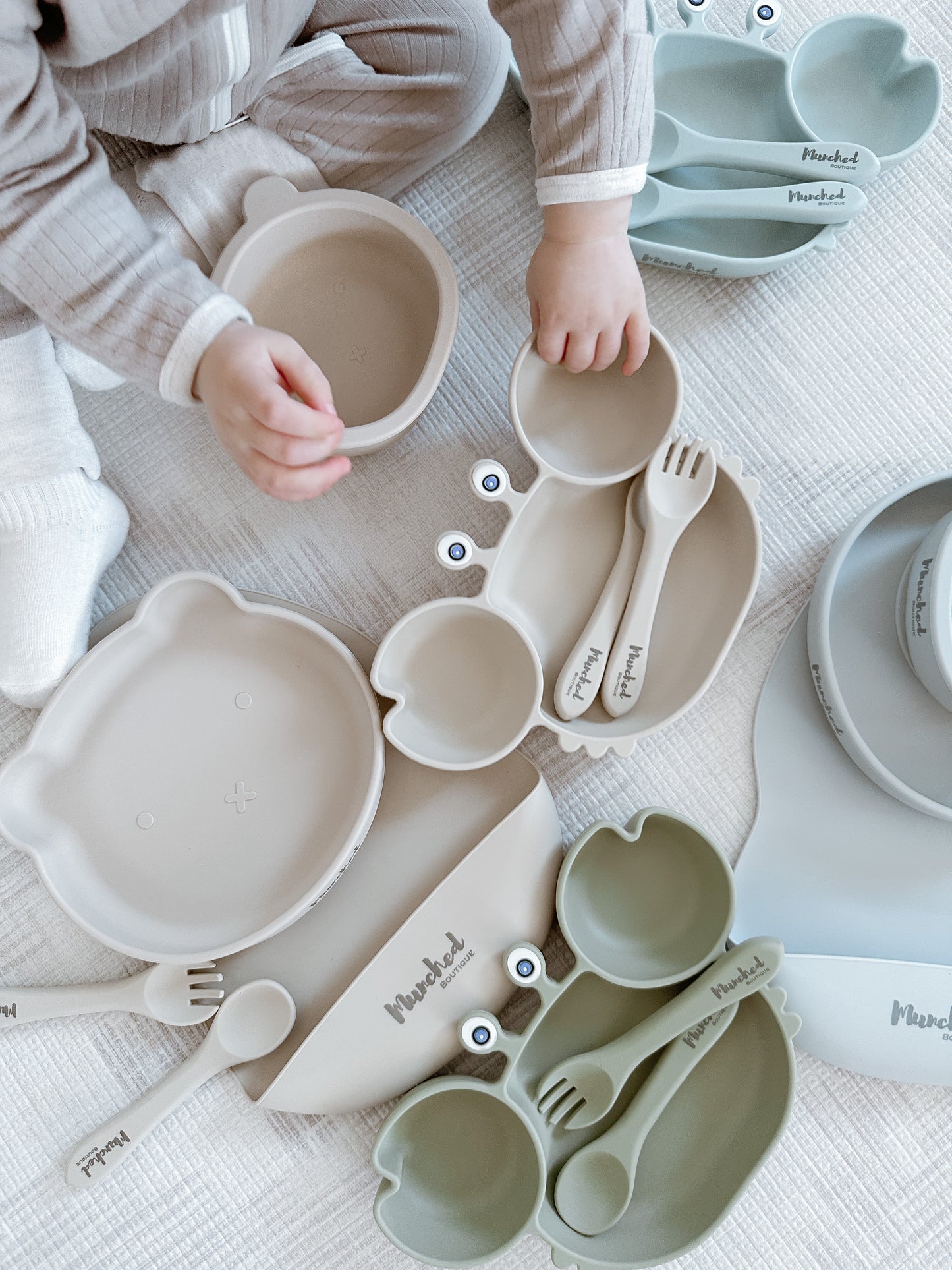 Silicone Toddler and Baby Feeding set - Baby Blue